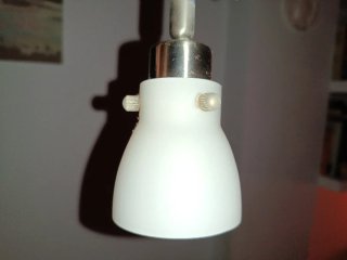 Lámpara de techo 2 focos metal y cristal