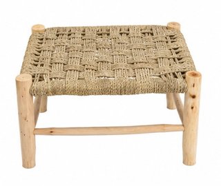 Banco tejido natural madera