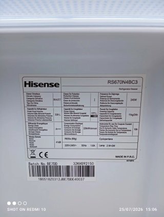 Nevera Americana Hisense No Frost