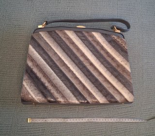 Bolso de mano vintage efecto piel de serpiente 70s