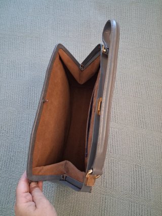 Bolso de mano vintage efecto piel de serpiente 70s