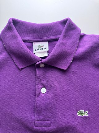 Polo Lacoste Vintage Morado Algodon