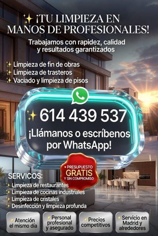 LIMPIEZA DE FIN DE OBRAS