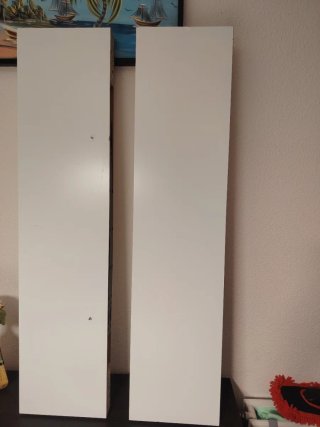 Estantería flotante madera blanca