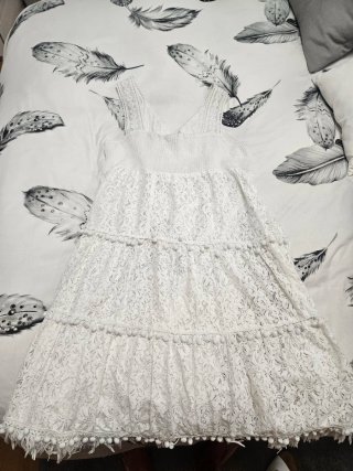 Vestido blanco estilo ibicenco