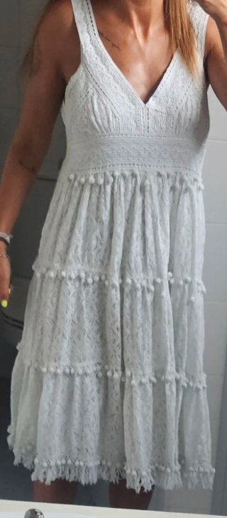 Vestido blanco estilo ibicenco