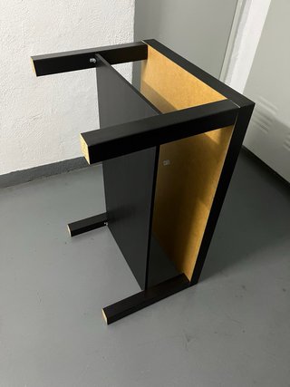 Mesa de centro negra de madera