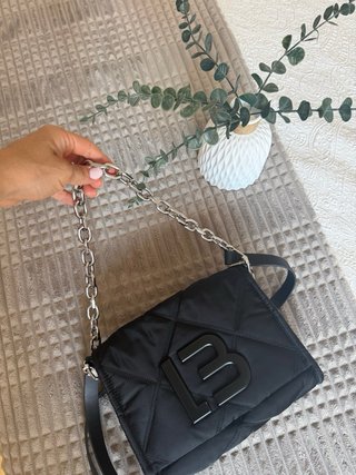 Bolso bandolera Bimba y Lola negro acolchado
