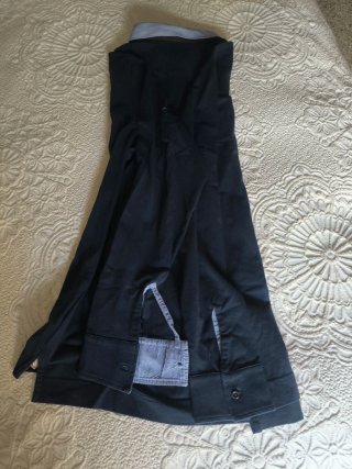 Polo Massimo Dutti manga larga azul