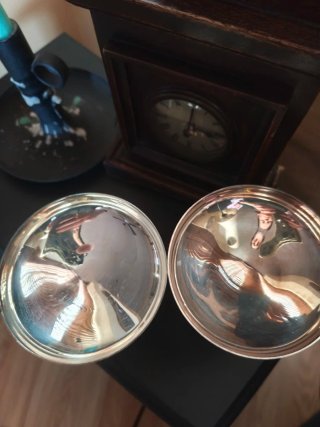 2 copas de alpaca plateada