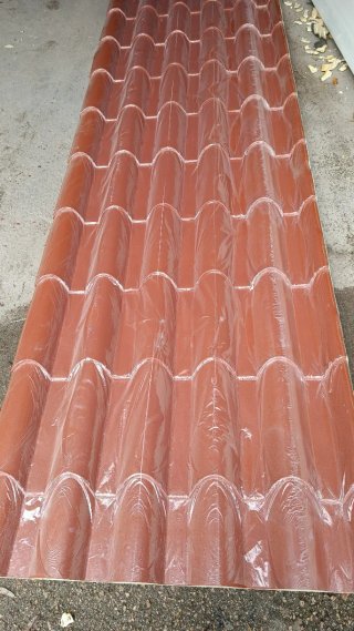 Panel sándwich imitación teja madera