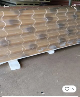 Panel sándwich imitación teja madera