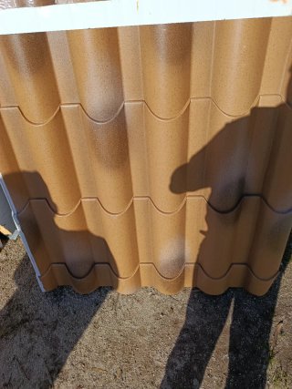 Panel sándwich imitación teja madera
