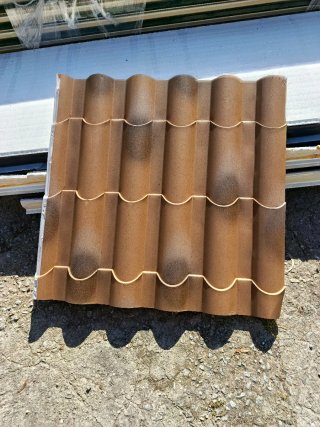 Panel sándwich imitación teja madera
