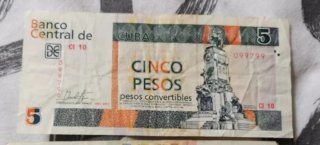 Billete 5 Pesos Cubanos Convertibles