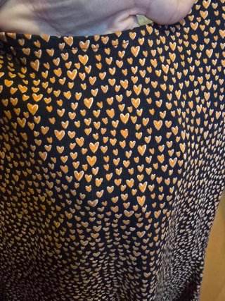 Vestido skater Easy Wear estampado con corazones