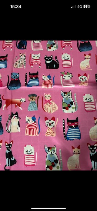 Foulard con stampa gatti multicolore