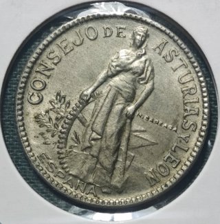 2 PESETAS ASTURIAS Y LEÓN 1937 II REPÚBLICA EBC+