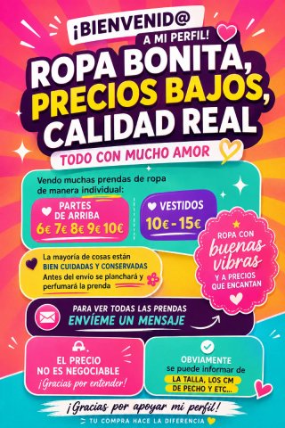 Ropa bonita, precios bajos, calidad real