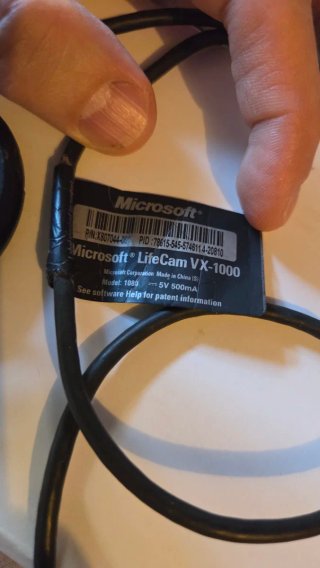 Microsoft LifeCam VX-1000 Webcam Negra