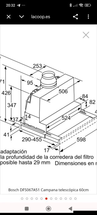 Campana extractora Bosch DFS067A51