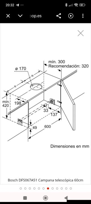 Campana extractora Bosch DFS067A51