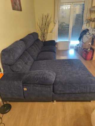 Sofá Cherlon Azul/Gris Tela