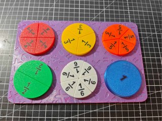 Puzzle Montessori Fracciones Material Educativo