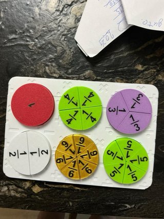 Puzzle Montessori Fracciones Material Educativo