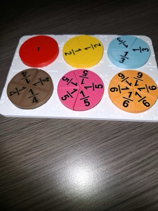 Puzzle Montessori Fracciones Material Educativo