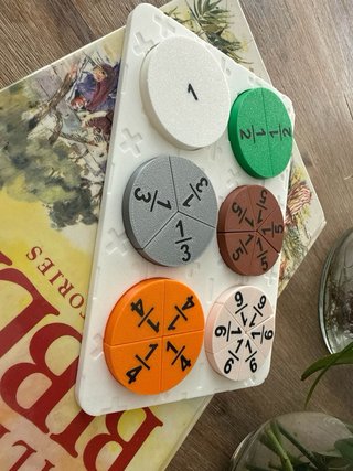 Puzzle Montessori Fracciones Material Educativo
