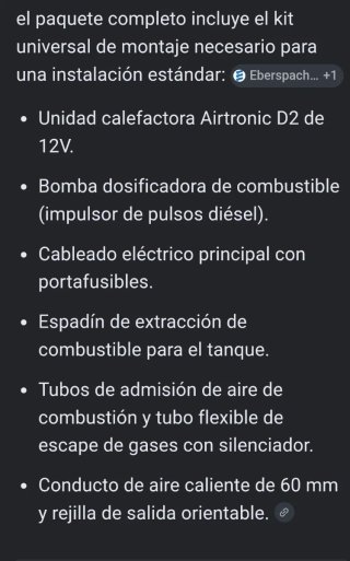 Calefactor estacionario Eberspacher Airtronic D2