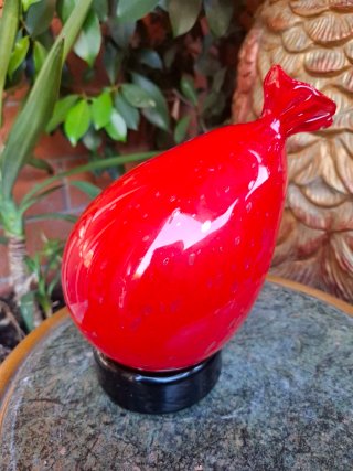 Vaso  in vetro artistico di Murano.