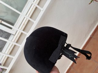 Casco equitación Fouganza terciopelo negro T58