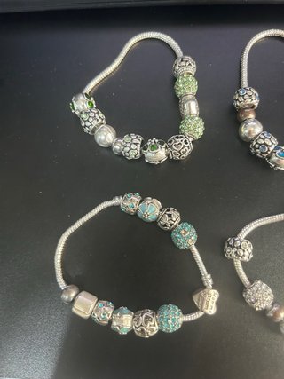 4 Pulseras bisutería Estilo Pandora