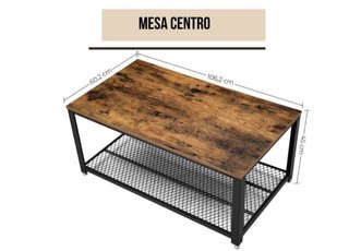 Mesa de centro madera y metal