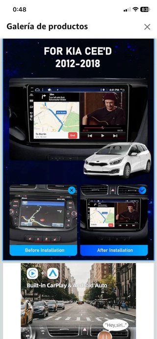 Pantalla 9” Kia CEE'd (2012-2018) 4+64GB