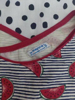 Vestido infantil estampado sandías