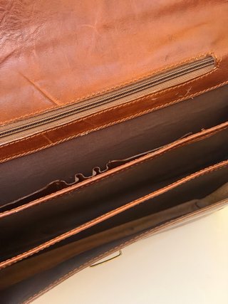 Borsa lavoro pelle Effetty vintage marrone