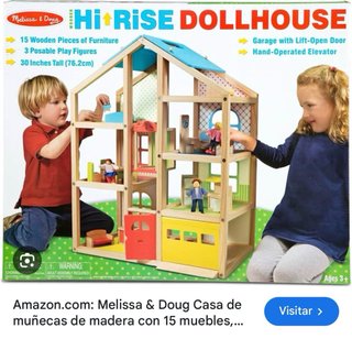 Casita de muñecas de madera maciza Melissa & Doug