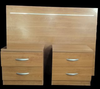 Mesitas de noche de madera y metal
