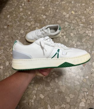 Zapatillas Lacoste Blancas y Verdes Originales