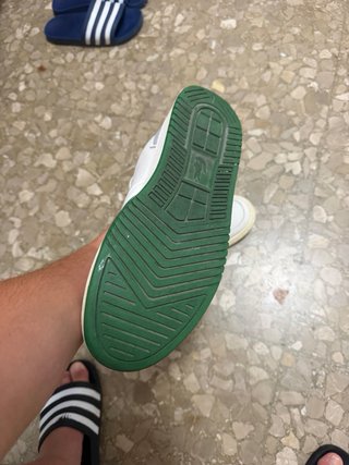Zapatillas Lacoste Blancas y Verdes Originales