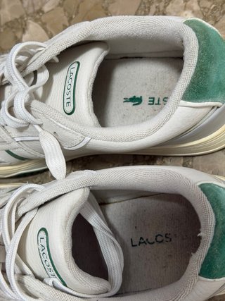 Zapatillas Lacoste Blancas y Verdes Originales