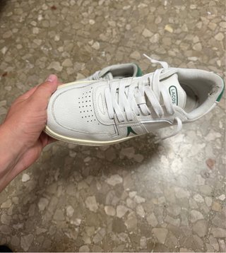 Zapatillas Lacoste Blancas y Verdes Originales