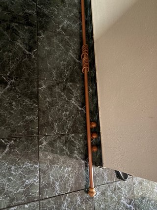 Barra per tende in metallo marrone e oro