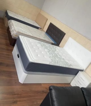 Canapé abatible madera con colchón