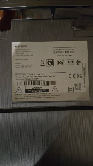 Despiece TV Samsung QE55Q67AAU