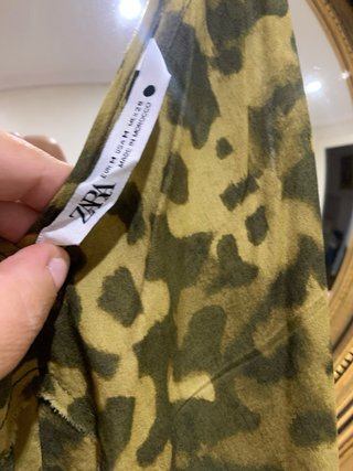 Vestido Zara Estampado Animal Verde