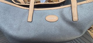Bolso Tote Coach Plata y Beige